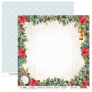 ScrapBoys Achtergrond Papier Christmas Wishes 30,5x30,5cm  nr. 02