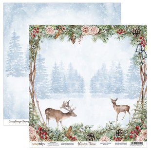 ScrapBoys Achtergrond Papier Winter Time 30,5x30,5cm  nr. 01