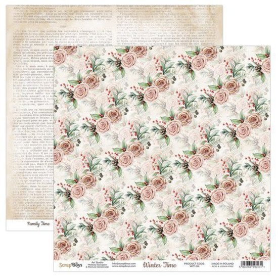 ScrapBoys ScrapBoys Achtergrond Papier Winter Time 30,5x30,5cm  nr. 04