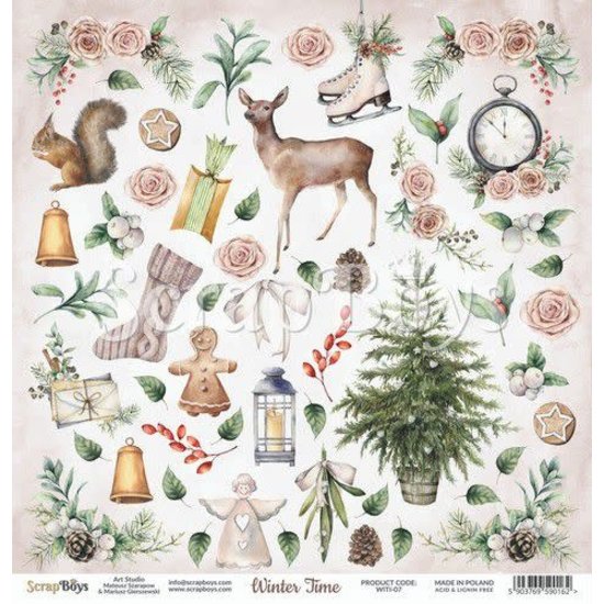 ScrapBoys ScrapBoys Knipvel  Winter Time 30,5x30,5cm  nr. 07