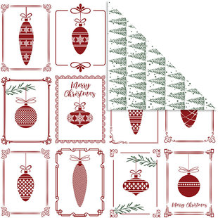 Vivi Gade Design papier Kerstballen bomen, 5 vel