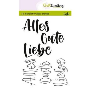 Craftemotions Clear Stamp Handletter Alles Gute