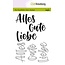 CraftEmotions Craftemotions Clear Stamp Handletter Alles Gute