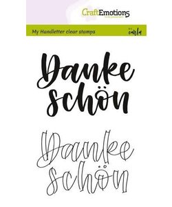 Craftemotions Clear Stamp Handletter Danke Schon