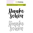 CraftEmotions Craftemotions Clear Stamp Handletter Danke Schon