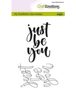 Craftemotions Clear Stamp Handletter Just Be You