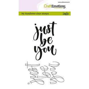 Craftemotions Clear Stamp Handletter Just Be You