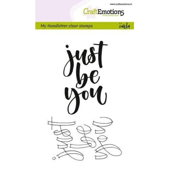 CraftEmotions Craftemotions Clear Stamp Handletter Just Be You