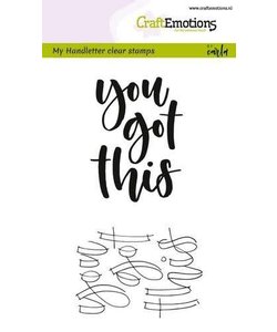 Craftemotions Clear Stamp Handletter You Got This