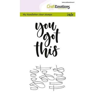 Craftemotions Clear Stamp Handletter You Got This