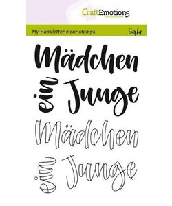 Craftemotions Clear Stamp Handletter Madchen Junge
