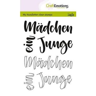 Craftemotions Clear Stamp Handletter Madchen Junge