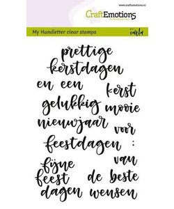 Craftemotion Handletter Clear stamp Kerst Tekst Nederlands