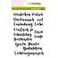 CraftEmotions Craftemotions Clear stamp handlettering Wörter Versch Tekst Duits