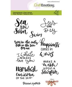 CraftEmotions Stempel A6 Ocean quotes