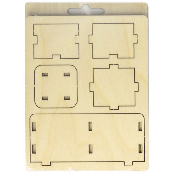 Stafil SpA Houten 3D Poppen huis Miniaturen Kaptafel 5x9x10,5cm