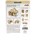 Stafil SpA Houten 3D Poppen huis Miniaturen Kaptafel 5x9x10,5cm