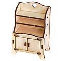 Stafil SpA Houten 3D Poppen huis Miniaturen Kast 4,2x7,5x11cm