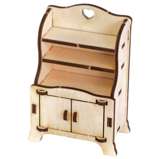 Stafil SpA Houten 3D Poppen huis Miniaturen Kast 4,2x7,5x11cm