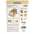 Stafil SpA Houten 3D Poppen huis Miniaturen Ledikant 6x7,6x8,3cm
