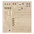 Rayher Houten bouwset 3D Huisje met bomen 17,5x9,4x14cm
