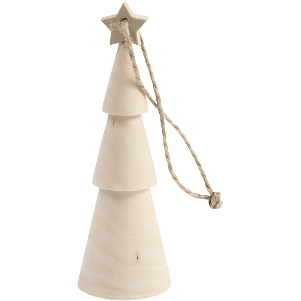 Creotime Houten Figuur Kerstboom h9 cm berkehout Creaflex