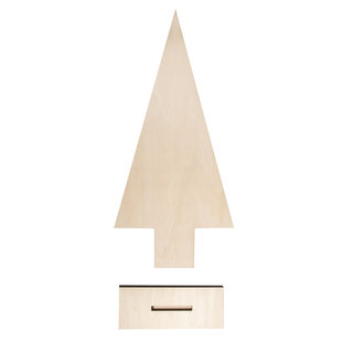 Houten Kerstboom  h: 49.3cm b: 22.5cm