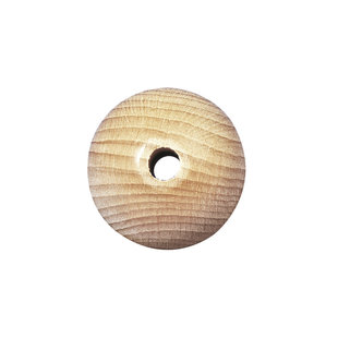 Houten bal naturel  60mm Boring 10mm