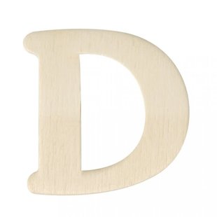 Houten Letter D 0,3x4cm