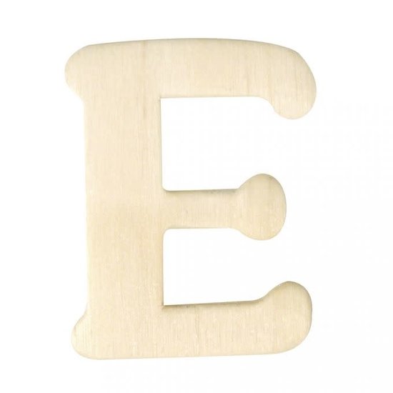 Rayher Houten Letter E 0,3x4cm