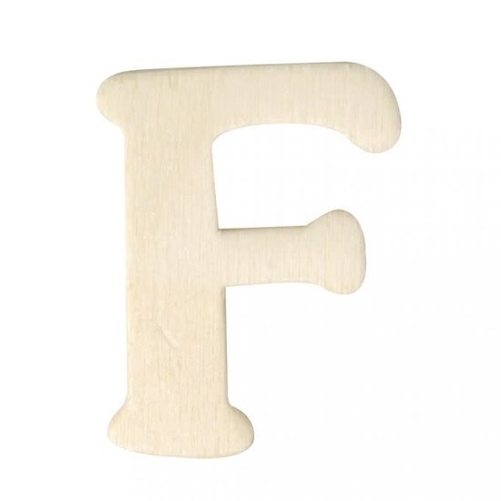 Rayher Houten Letter F 0,3x4cm