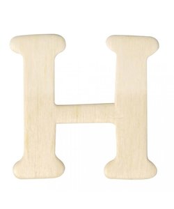 Houten Letter H 0,3x4cm