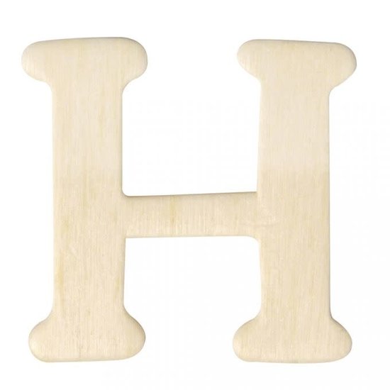 Rayher Houten Letter H 0,3x4cm