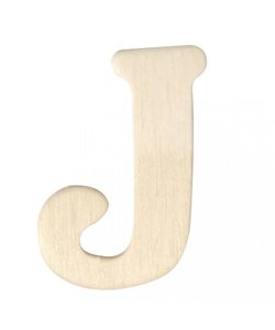 Houten Letter J 0,3x4cm