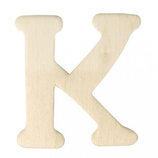 Houten Letter K 0,3x4cm