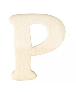 Houten Letter P 0,3x4cm