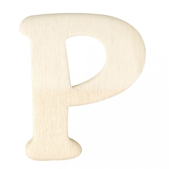 Rayher Houten Letter P 0,3x4cm