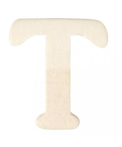 Houten Letter T 0,3x4cm