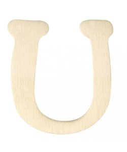 Houten Letter U 0,3x4cm