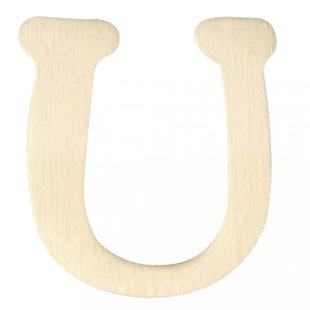 Houten Letter U 0,3x4cm