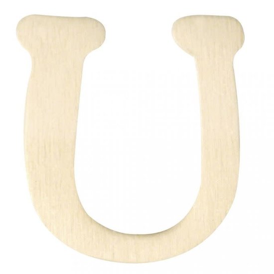 Rayher Houten Letter U 0,3x4cm