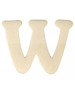 Houten Letter W 0,3x4cm