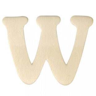 Houten Letter W 0,3x4cm