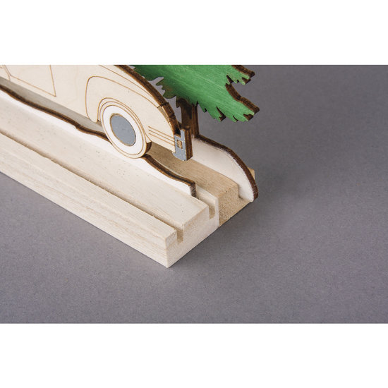 Rayher Houten staander strip 3 sleufs 18x5cm.