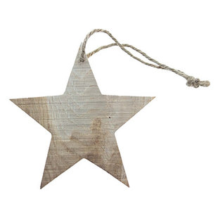 Houten Ster om op te hangen 8,5x1cm
