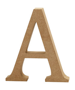 MDF letter/teken, 13 cm. letter A