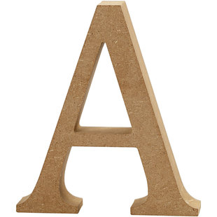 MDF letter/teken, 13 cm. letter A