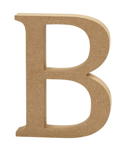 MDF letter/teken, 13 cm. letter B