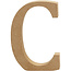 CREA MDF letter/teken, 13 cm. letter C