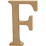 Creotime MDF letter/teken, 13 cm. letter F